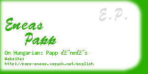 eneas papp business card
